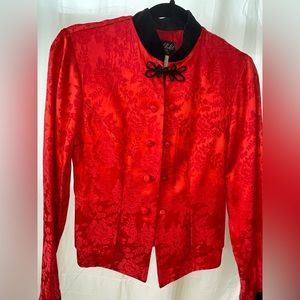 Satin finish vintage holiday jacket